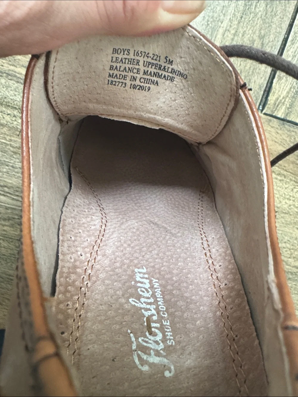 Boys Tan Leather Wingtip Dress Shoes - Classic Brogue Lace-Ups